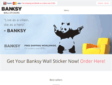 Tablet Screenshot of banksywallstickers.com